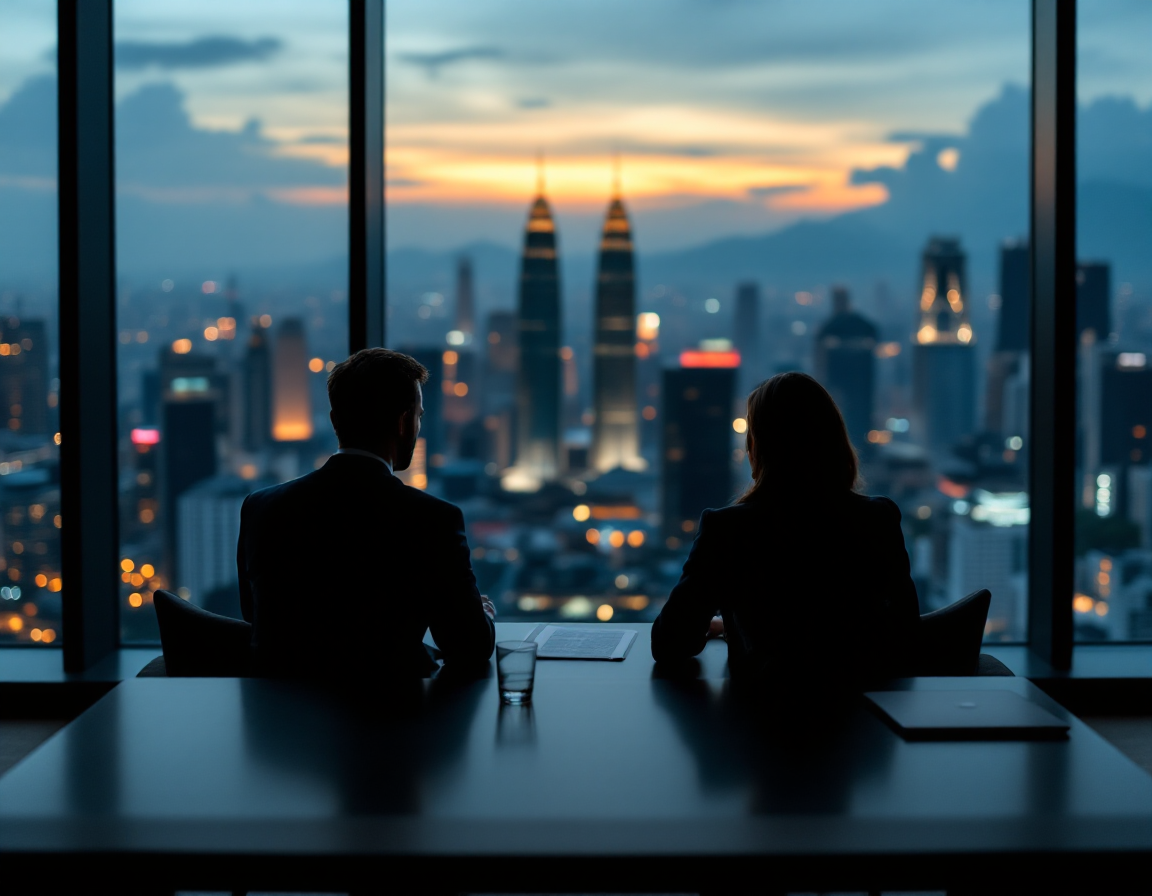 Private Consultation - Advisory meeting with Kuala Lumpur skyline view